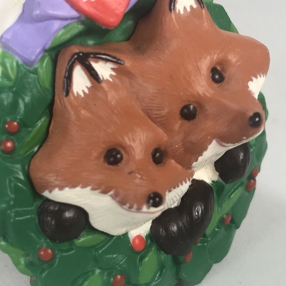 Hallmark Keepsake Ornament Our First Christmas Together 1990 Fox Couple Vintage - Picture 5 of 12